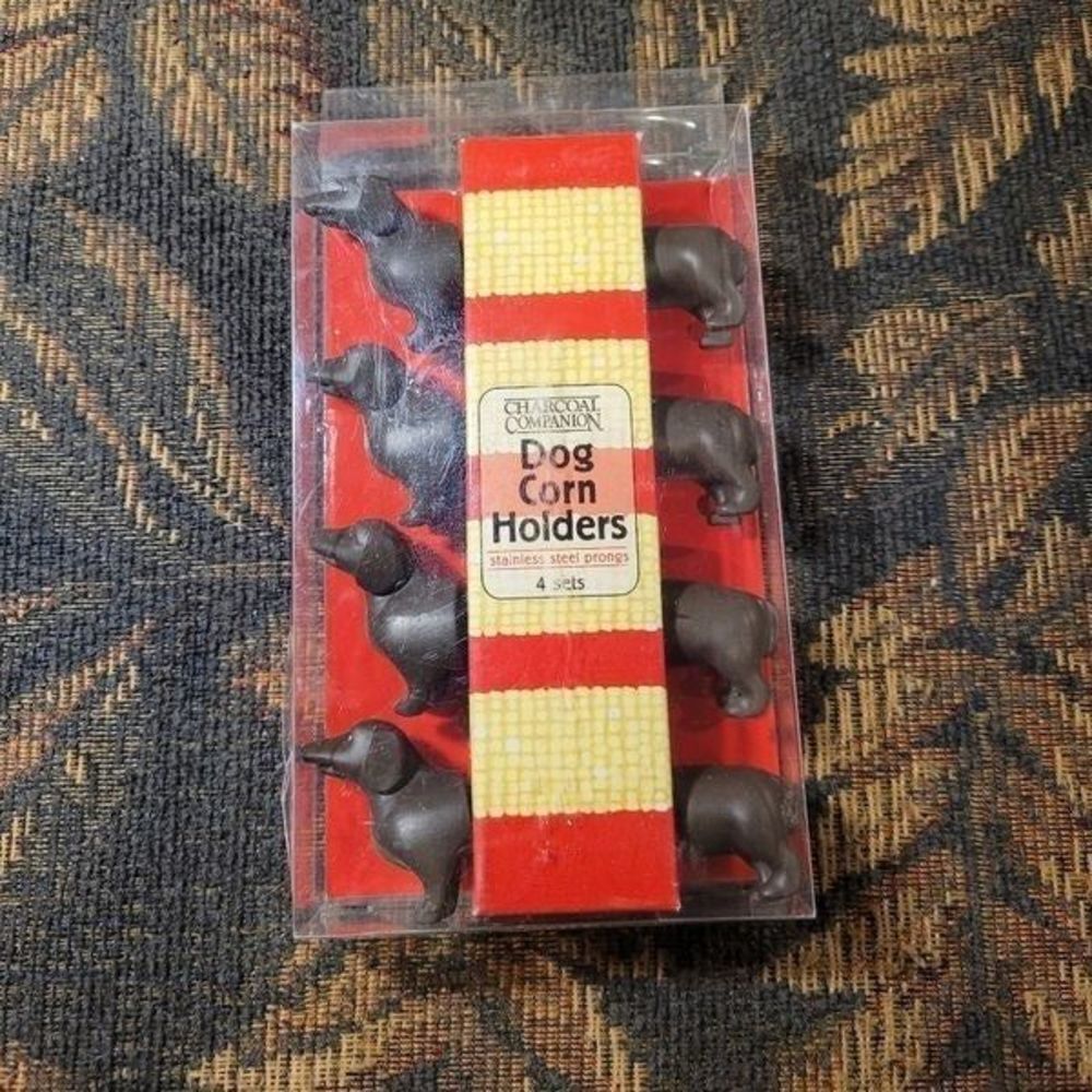 Charcoal Companion Dog Corn Holders (Set of 4)